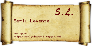 Serly Levente névjegykártya