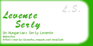 levente serly business card